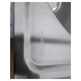 Glacier Bay All-in-One 24.125 in. x 21.375 in. x 35 in. Stainless Steel Laundry Sink with Faucet and White Storage Cabinet