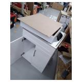 Glacier Bay All-in-One 24.125 in. x 21.375 in. x 35 in. Stainless Steel Laundry Sink with Faucet and White Storage Cabinet