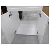 Glacier Bay All-in-One 24.125 in. x 21.375 in. x 35 in. Stainless Steel Laundry Sink with Faucet and White Storage Cabinet