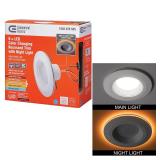 Commercial Electric 6 in. Selectable CCT Integrated LED Recessed Light Trim with Night Light Feature 670 Lumens 11-Watt Dimmable