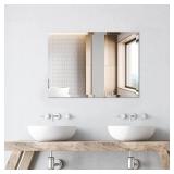 Beauty 4U Rectangular Frameless Beveled Wall Mirror