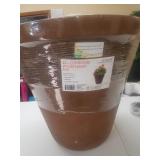 22 in Composite Woven Band Pot 22 x 19