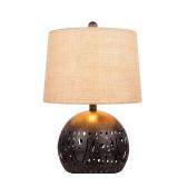 Cory Martin W-1543 21in. Cut Metal with a Base Nightlight Feature Table Lamp - Brown Rustic