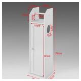 White Free Standing Bathroom Toilet Paper Roll Holder