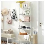 Industrial Ladder Bookshelf 4-Tier Modern Wall Mount Bookcase