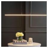 Conley 39.5" Dimmable Adjustable Integrated LED Metal Linear Pendant, Chromeby JONATHAN Y