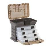 Plano 1354 Stow-N-Go Tool Box with 23500 Series StowAways, Graphite Gray and Sandstone