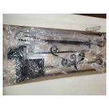 agabeli 5PCS Fireplace Tools Set Wrought Iron Fireset Fire Tools with Handles