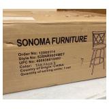 Set of 2 Sonoma Goods For Life Shelton Adjustable Swivel Stool 2-piece Set, Brown