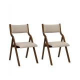 Ball & Cast Kitchen room Dining chair foldable 18 Inch Taupe Set of 2