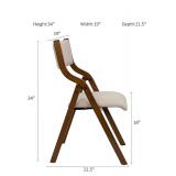 Ball & Cast Kitchen room Dining chair foldable 18 Inch Taupe Set of 2