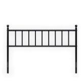 Brookside Ada Black Traditional King Metal Headboard with Vertical Panels