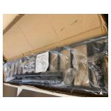 Brookside Ada Black Traditional King Metal Headboard with Vertical Panels