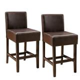 Christopher Knight Home Portman Counterstool, Brown 18in W x 23in D x 38.50in H