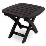 Polywood Outdoor Nautical Side Table Black 21in x 18in
