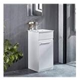 DELAVIN 16in Bathroom Vanity and Sink Combo Freestanding Vanity Set for Small Space Faucet not included