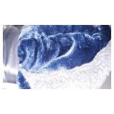 velvet berber throw blue gray