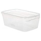 Rubbermaid Cleverstore Clear 6 QT Pack of 12 Stackable Plastic Storage Containers with Durable Snapping Clear Lids, Visible Organization and Storage, Great for Closet, Underbed, and Kitchen Storage
