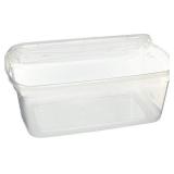 Rubbermaid Cleverstore Clear 6 QT Pack of 12 Stackable Plastic Storage Containers with Durable Snapping Clear Lids, Visible Organization and Storage, Great for Closet, Underbed, and Kitchen Storage