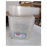 Rubbermaid Cleverstore Clear 6 QT Pack of 12 Stackable Plastic Storage Containers with Durable Snapping Clear Lids, Visible Organization and Storage, Great for Closet, Underbed, and Kitchen Storage
