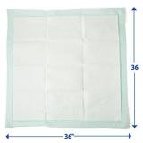 Medline Heavy Absorbency 36" x 36" Quilted Bed Pads, Large Disposable Underpads, 50 Per Case, Fluff and Polymer Core, Great Protection for Beds, Furniture, Surfaces