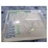 Dream On Me 2-in-1 Aloha Fun Activity Baby Walker and Rocker, Grey