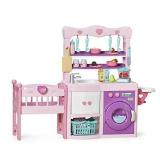 You & Me Complete Care Center Baby Doll Kitchen and Crib Playset with Appliances and Accessories, for Ages 3-6