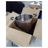 T-fal C99863 Stainless Steel Oven Safe Dishwasher Safe PFOA Free Stock Pot Cookware, 12-Quart, Silver