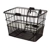 Retrospec Bicycles Detachable Steel Half-Mesh Apollo Bike Basket with Handles, Black