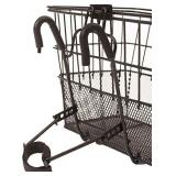 Retrospec Bicycles Detachable Steel Half-Mesh Apollo Bike Basket with Handles, Black