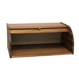 Lipper International Acacia Wood Rolltop Bread Box, 16" x 10-3/4" x 7"