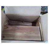 Lipper International Acacia Wood Rolltop Bread Box, 16" x 10-3/4" x 7"