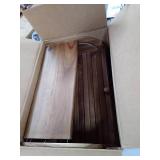 Lipper International Acacia Wood Rolltop Bread Box, 16" x 10-3/4" x 7"