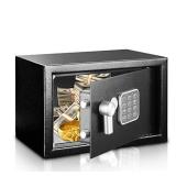 SereneLife Safe Box, Safes and Lock Boxes, Money Box, Safety Boxes for Home, Digital Safe Box, Steel Alloy Drop Safe, Includes Keys