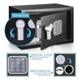 SereneLife Safe Box, Safes and Lock Boxes, Money Box, Safety Boxes for Home, Digital Safe Box, Steel Alloy Drop Safe, Includes Keys