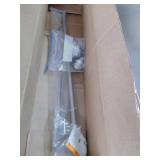 Kenney Kendall Standard Decorative Window Curtain Rod, KN71716, 28-48" (71cm-122cm), 5/8" (15.8mm) diameter, Brushed Nickel