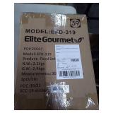 Elite Gourmet Food Dehydrator, Adjustable Temperature Controls, Jerky Herbs Fruit Veggies Snacks, BPA-Free, Black 5 Trays