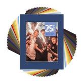Golden State Art, Pack of 25, Acid-Free Mixed Colors Pre-Cut 16x20 Picture Mat for 11x14 Photo with White Core Bevel Cut Frame Mattes