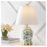 JONATHAN Y JYL3005B Penelope 22" Chinoiserie Classic LED Lamp, Green/White Cottage for Bedroom, Living Room, Office, Coffee Table, 1 Light