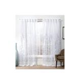 Exclusive Home Curtains Wilshire Burnout Sheer Hidden Tab Top Curtain Panel Pair, 54 x 96"
