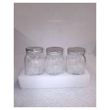 Wide-Mouth Glass Jars - 12 oz, Metal Lid