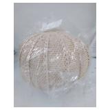 Tan Woven Pouf, Zipper Cover