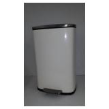 Cream White Trash Can