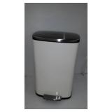 Cream White Trash Can