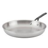 KitchenAid Polished Stainless Steel 12" Fry Pan