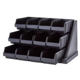 Cambro Condiment Holder with 12 Bins, Black, 12RS12-110