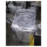 Ghost/Square Chair Back With Clear Barstool Base