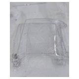 Ghost/Square Chair Back With Clear Barstool Base