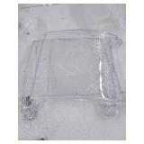 Ghost/Square Chair Back With Clear Barstool Base