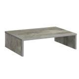Convenience Concepts Designs2Go 23.75 in. Rectangle Faux Birch Particle Board Writing Desk Small TV/Monitor Riser with Storage Space